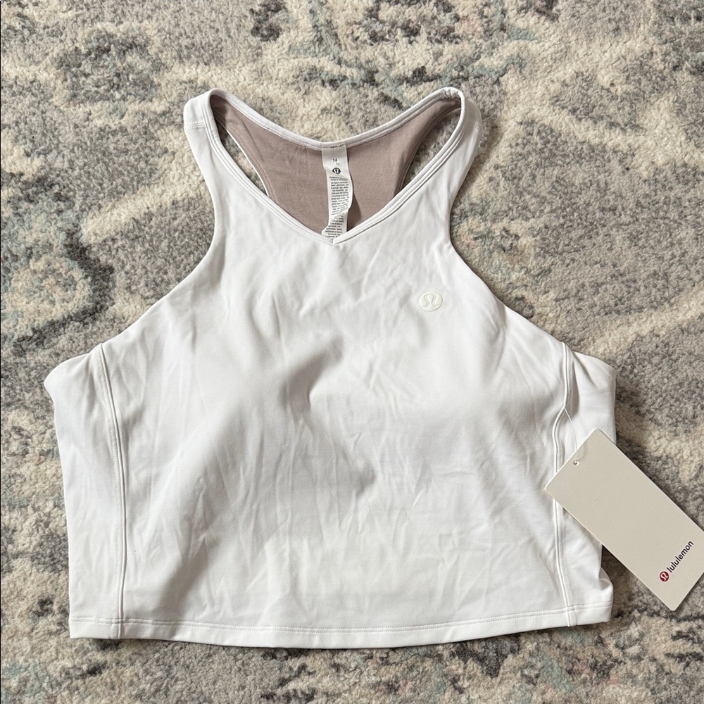 Lululemon Cropped V-Neck Tennis Tank Top in White